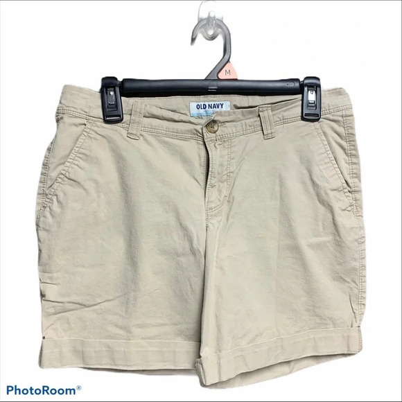 Old Navy khaki cuffed shorts size 4 - Picture 1 of 8